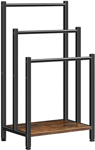 TOTIKI Toallero De Pie Soporte para Manta Independiente De 3 Niveles, Escalera, Toallero, Estante para Manta con Estante para Baño Soporte Toallas Baño