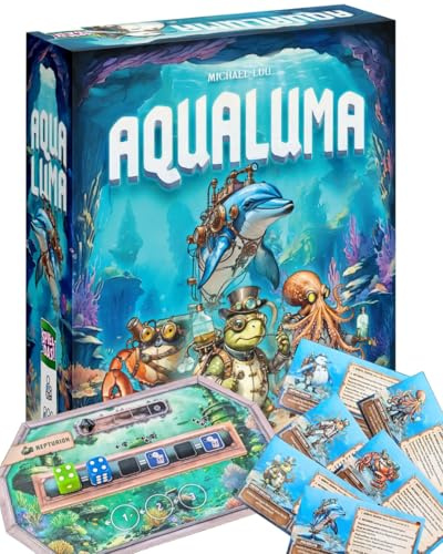 Spiel DAS!, Aqualuma - Fantastisches Unterwasserspiel, Kooperatives Würfelspiel, Magische Helden gegen die Dunkelheit, Spielerlebnis für ganze Familien, Für 1–4 Spieler ab 10 Jahren