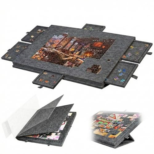 Jigsaw Puzzle Table for 1000 Pieces with 6 Drawers,Tilting Puzzle Board