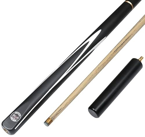 Generisch Professioneller Snookerqueue mit Verlängerung und Etui, 3/4-gelenkiger handgefertigter Billardqueue mit 10-mm-Spitze, Billardstock für fortgeschrittene Spieler
