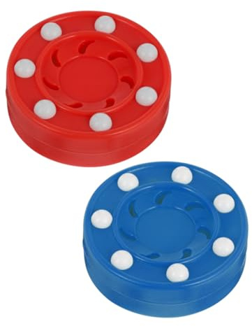 VICASKY 2 pièces Balle de Hockey Roller pour Entraînement sur Terrain Accessoire Polyvalent pour Hockey sur Glace et Roller Pratique sans Patin Glace Matériel Sport Garçon Rue Intérieur