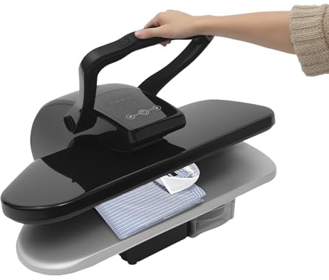 BQDRTMZ Intelligent Steam Press 1600W Iron Press Machine Digital Steam Press for Clothes Professional Steam Fabric Press Machine with 5 Fabric Function Iron Presses for Home
