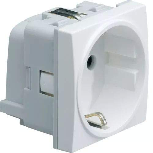 Hager Systo – Prise Schuko Systo 16 A Fixation Vis Blanc