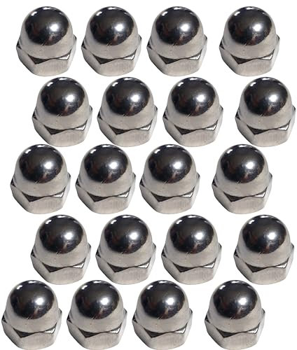 M3 Dome Nuts Marine Grade Acorn Style in A4 Stainless Steel 316 – Corrosion Resistant Fasteners (Pack of 20)