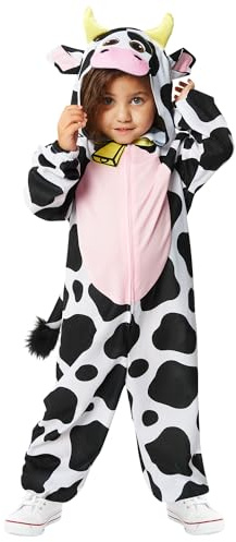 Amscan 9916832 - unisex koformad jumpsuit med huva för världsbokdagen, barnförklädnad, ålder: 10–12 år