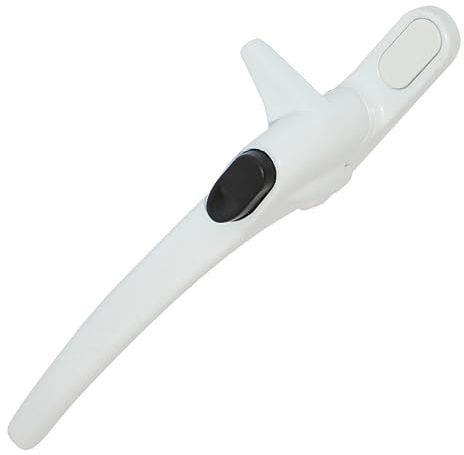 Ellbee Cockspur Poignée de fenêtre non verrouillable en uPVC Blanc double vitrage Distance 21 mm Main droite