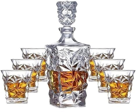 Glaskaraff,Karaff, Karaff Karaff Vinkaraff 7 delar Karaff och glasset Tumlare 100% Kristallkaraff 850ml