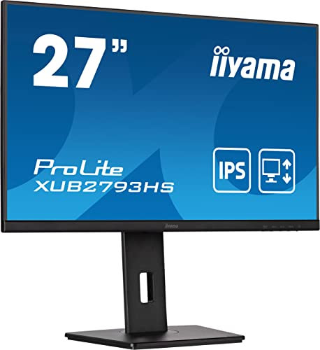 iiyama Prolite XUB2793HS-B7 68,6cm 27 IPS LED-Monitor Full-HD 100Hz HDMI DP Höhenverstellung Pivot Adaptive Sync schwarz