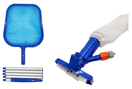 Happyyami 1ensemble Kit De Nettoyage De Piscine avec Tête Aspirante à Jet Vacuum Et Épuisette Pratique pour Entretien De Bassins Et Aquatiques Accessoires Inclus