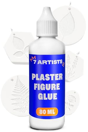 7 Artists Plaster Glue 80 ml – Adhesive for Plaster, Pottery and Clay | Craft Glue for Gypsum Figures, Terracotta, Vases and Indoor Decorative Repair