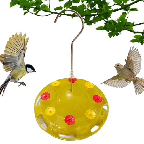 para colibríes – para pájaros de 8 Puertos, alimentador a Prueba de Hormigas y Abejas, dispensador de Agua al Aire Libre para jardín | Estación de alimentación para pájaros en el Pat