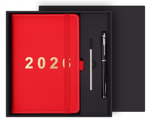 Organizador de viaje 2026 con diseños mensuales semanales, ligero, portátil para estudiantes, organizadores de tareas profesionales, cuaderno