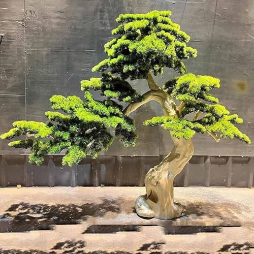 Large Artificial Bonsai Tree - Faux Plants Indoor Podocarpus Tree, Realistic Guest-Greeting Pine Decor for Home Office, Living Room, Farmhouse Zen Decor(5FT)