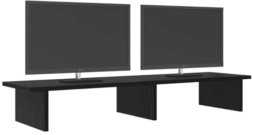 vidaXL Monitorställ Svart ek 100 x 27 x 15 cm Konstruerat trä