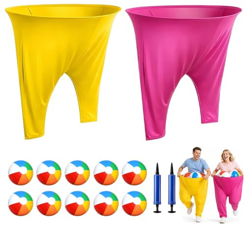 Foreverup Granny Pants Yard Game, Granny Pants Patio Games, Jeu de Jardin Granny Pants, 2 Pantalons 10 Balles Rebondissantes, Jeux de Fête Insolites pour Loisirs en Plein Air, Réunions de Famille