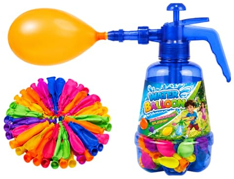 300 vattenbomber och bärbar pump 1,5 liter 300 vattenballonger vattenballonger ballonger lätt att fylla med kran bärbar tank ballongfyllning med tank