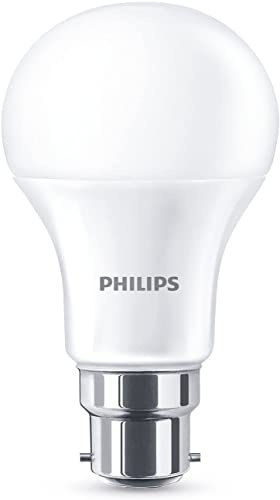 Philips LED Lampadina LED Goccia, 6 pz, equivalente a 75W, Attacco B22, Luce Bianca Calda, Non dimmerabile, 11 W, Pacco
