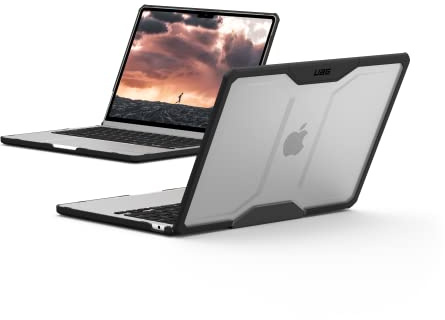 URBAN ARMOR GEAR Plyo Case für das Apple MacBook Air 13 Hülle (M5 / M4 / M3 / M2-2026/2025 / 2024/2022, Case nach US-Militärstandard, Freier Zugang zu Allen Anschlüssen) Ice/schwarz