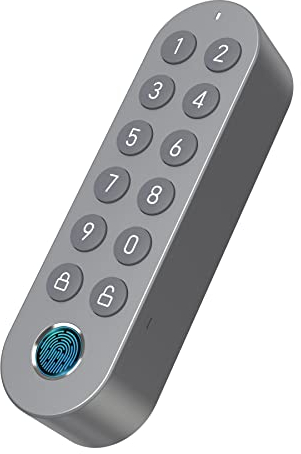 Lockin Smart Digital Keypad, IPX5 Wasserdicht, Schlüssellos, Zugangskontrolle, Digitales Haustürschloss, unterstützt virtuelle Passwörter&Gastcodes, Grau