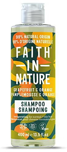 Faith in Nature Shampoo Naturale al Pompelmo & Arancia, Rinvigorente, Vegano e Non Testato su Animali, Senza SLS e Parabeni, Capelli Normali o Grassi, 400 ml
