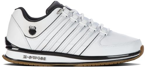 K-Swiss Homme Rinzler Basket, Blanc et Noir, 49 EU