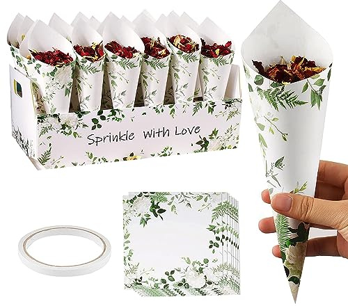 30 Stück BlüTenbläTter Hochzeit Papier Kegel 20 Löcher BlüTenkonfetti Kegel