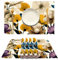 MAYCARI Platzset Abwischbar 45x30 cm 6er Set Tischsets für Esszimmer und Dekor PVC Platzdeckchen rutschfest Mit Elegantem Muster Platz-Matten für Küche
