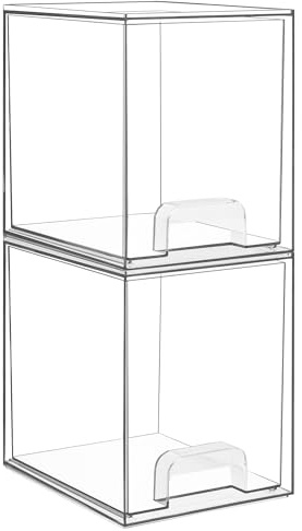 Vtopmart 2 paquetes de 19 cm de alto acrílico apilable