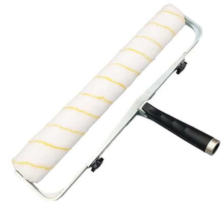 F Fityle Rodillo de pintura de 45cm con marco de rodillo, marco resistente, cubierta de cepillo de microfibra para acabado y mejora del hogar profesional, Estilo b