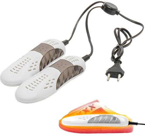 DAWRIS Schuhtrockner Elektrisch, Schuhwärmer, Stiefeltrockner, Mini Skischuhtrockner, Deodorant Entfeuchtung, Schuhtrockner für Wanderschuhe oder auch Skischuhe, Skischuhe, Laufschuhe, Weiß