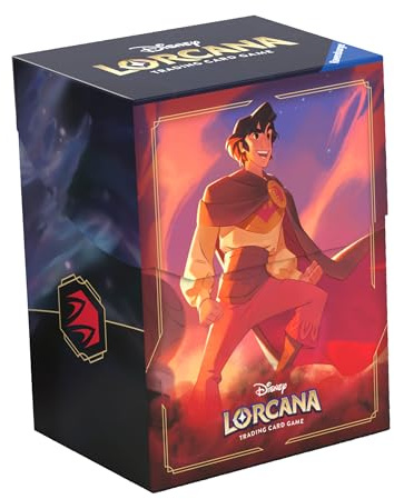 Ravensburger Disney Lorcana TCG: Himmelsleuchten Deck Box Aladdin, Spielkarten-Box passend für bis zu 80 Sammelkarten in Kartenhüllen