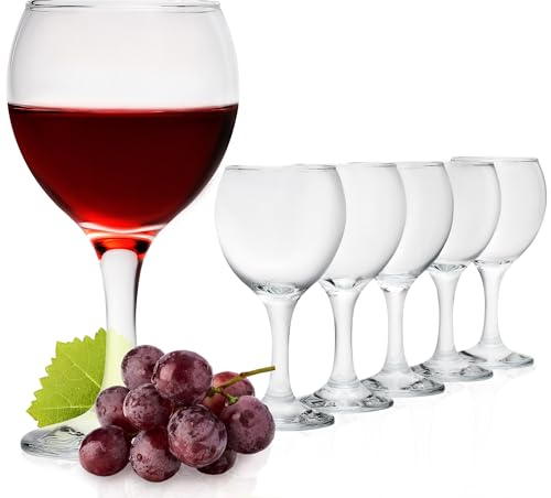 KOTARBAU® 6er Set Rotweingläser 210 ml Glas Weingläser Weißweingläser Set Wine Glass Modern Gläser Wein Gläser Set Moderne Weingläser Trinkgläser Weingläser Rotwein Gläser Cocktailgläser