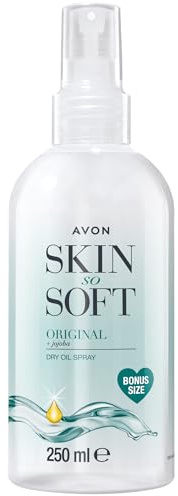 AVON SKIN SO SOFT Original Dry Oil Spray – Lightweight Moisturizing Body Oil with Jojoba & Vitamin E, Fast Absorbing, Non-Greasy, 8.45 fl oz (250 ML)