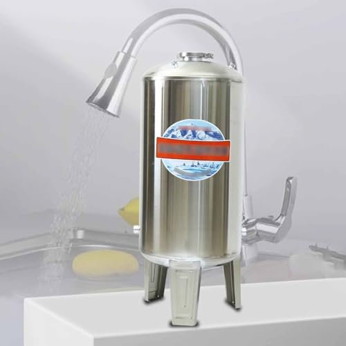 Tanque de presión para pozos de agua Lavable Depósito de agua a presión con accesorios, Gran Capacidad Acero Inoxidable Tanque Acumulador de Agua, Tanque de presión de pozo para riego y agua doméstica