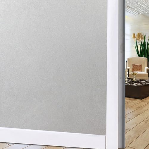 Frosted Window Film Self Adhesive Privacy Film for Glass Windows 90x200cm, Opaque Frosting Cover for Bathroom Bedroom Kitchen and Office Door