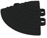 Torado® Baldosa para Suelo de Garaje Baldosas para Suelo de Garaje Alfombrillas de Plástico para Taller Baldosas para Suelo de Taller Placas de Encaje (1 Ud. Perfil de Esquina Negro)