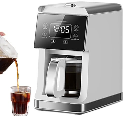Máquina automática de café expreso, máquina para Capuchino y café con Leche, espumador de Leche automático de 900 W, cafetera para el hogar y la Oficina de 1,2 L, Pantalla táctil, Calentador de café