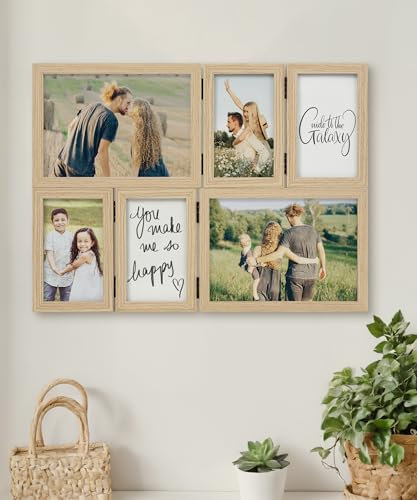 SUMGAR Bilderrahmen Collage Holz 6er Set, 13x18 Fotorahmen 2er Set mit 8x13 4er Set Desktop oder Wand Geschenk Family Hochzeit Festival Muttertagsgeschenk Geschenk für Mama Geschenk zum Muttertag