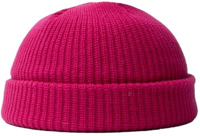 BrightGlow Vintermössa för män och kvinnor, trawler, beanie, watch-hatt, roll-up edge, skullkeps, kort fiskarhatt med stickade muddar, beanie-mössa, varm, skidmössa, akryl, stickad mössa, Rosa#1, one