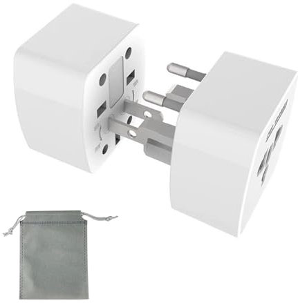 Universal Adapter, Reiseadapter weltwei, Reisestecker 3 IN 1 Type G/A/I/C, Travel Adapter für USA, UK, Europa, Japan, China, Thailand (1Stück)