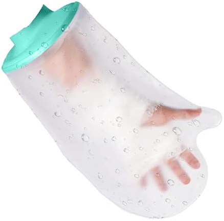 YULIAO Protector Impermeable Para Ducha, Protección De Muñeca y Dedos, Cubierta De Mano Impermeable Para Ducha, Mano Reutilizable Para Vendajes, Incoloro e Inodoro, Fuerte Resistencia Al Agua