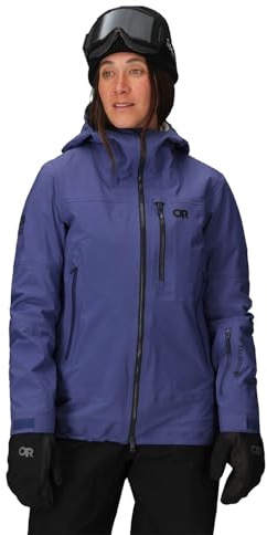 Outdoor Research Women's Hemispheres Team GORE-TEX 3L Jacket | Waterproof Ski Shell, Uninsulated, Lightweight & Breathable, Galactic, Large