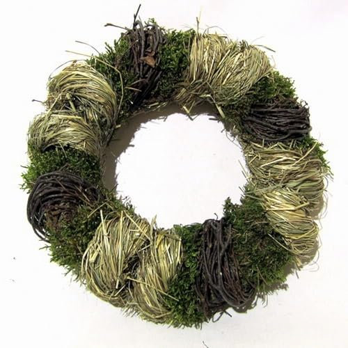 Türkranz Wandkranz Wanddeko Heumixkranz Heukranz Rohling ca. Ø 30 cm - Frühjahr - Sommer - Herbst - Winter -