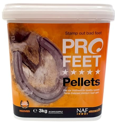 NAF Five Star Profeet Pellets 3kg Horse Hoof Supplement | Supports strong, healthy hooves with Biotin, Methionine, Lysine and Zinc for horn integrity