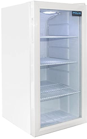 Polar Refrigeration C-Series 85 W Under Counter Display Fridge 88 Litre, White, 2 Adjustable Shelves & 1 Half Shelf Fixed, 1° to 12C, Size: 825 x 430 x 480mm, Energy Rating C, CF750