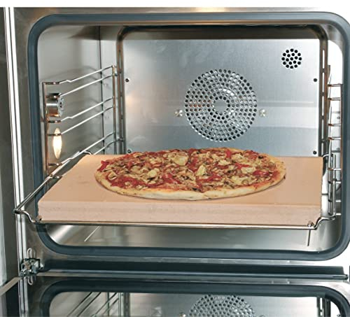 Europart 10021639 Pizzastein Brotbackstein Schamottstein lebensmittelecht 400x300x30mm universell einsetzbar Backofen Ofen Herd Grill für Pizza Brot Flammkuchen