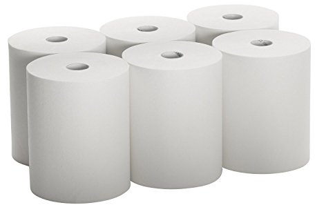 EnMotion Toallas de papel de alta capacidad, rollo de 25,4 cm x 244 m, color blanco, por Culinware CW - GP6006, Blanco, 6