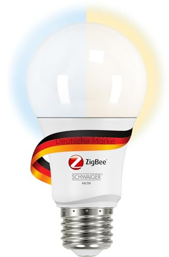 SCHWAIGER HAL200 Smart Leuchtmittel E27 LED Lampe smarte LED-Glühbirne dimmbar warmweiß kaltweiß Smarthome Zigbee 3.0 Alexa Google Ikea Philips