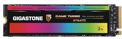 Gigastone M.2 SSD 2TB NVMe SSD Bis zu 7,300MB/s M.2 2280 PCIe Gen4 Ultraschnelle Interne Gaming SSD Laufwerk Spielen Videoschnitt Kompatibel mit Laptop und Desktop Speicher GT6470