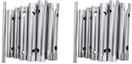 Fivetwofive 2X 6mm - 17mm Rohrsteckschlüssel Satz Stecker Rohr Hohl Steckschlüssel Filter Schlüssel